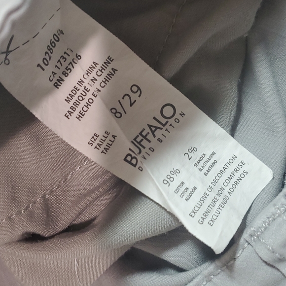 Buffalo David Bitton Grey Daily Mid Rise Stretch Skinny Ankle Grazer Jean Size 8 - Picture 4 of 5